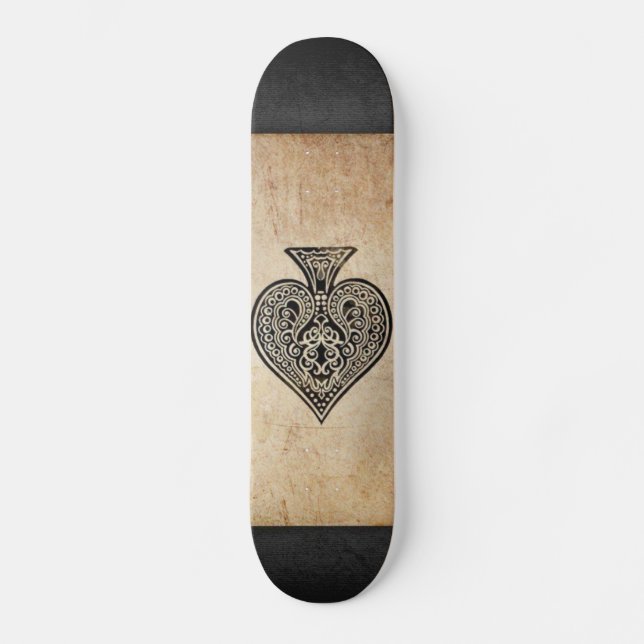 Ace of spades throw pillow skateboard (Front)