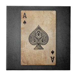 Ace of spades throw pillow tile