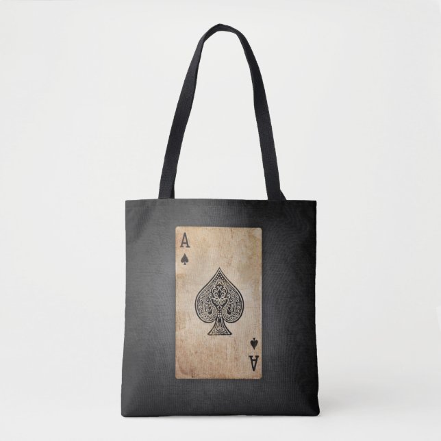 Ace of spades throw pillow tote bag (Front)