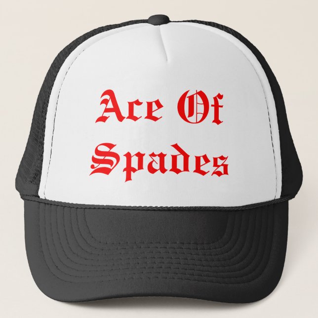 Ace Of Spades Trucker Hat (Front)