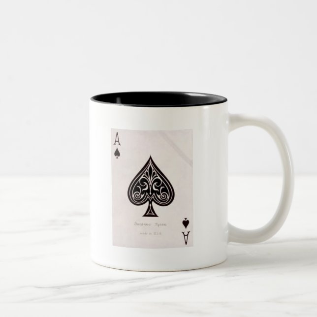 Ace of spades Two-Tone coffee mug (Right)