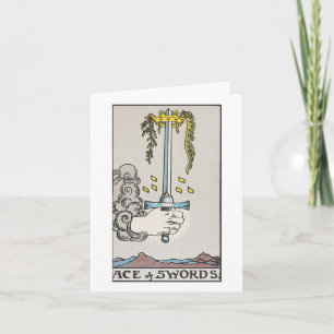 Ace of swords blank card