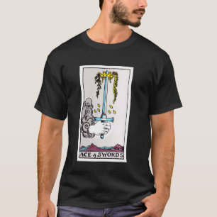 Ace of Swords Vintage Tarot Card - Rider Waite Dec T-Shirt