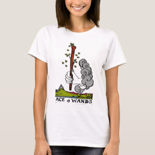 ACE OF WANDS TARORT CARD DESIG BY LIZ LOZ T-Shirt