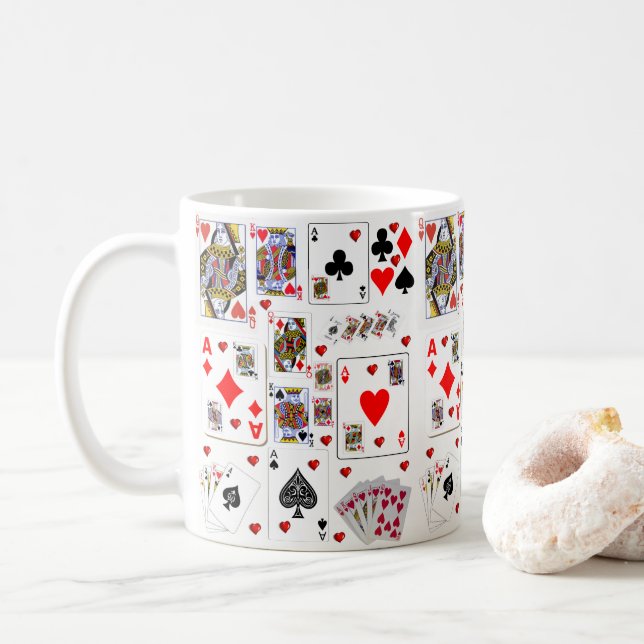 Ace Playing Cards Mug (With Donut)