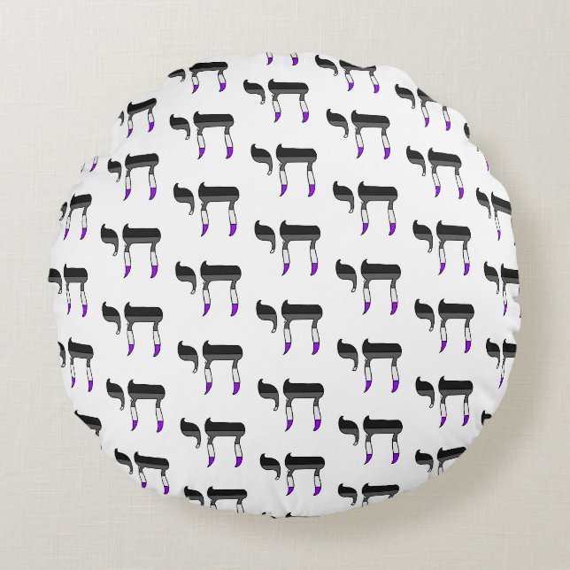 Ace Pride Flag Chai Round Cushion (Front)
