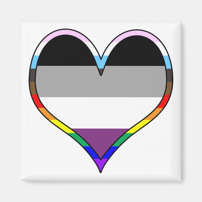 Ace Pride Heart Magnet (Front)