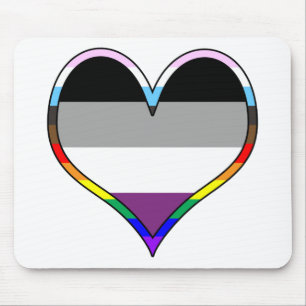 Ace Pride Heart Mouse Mat