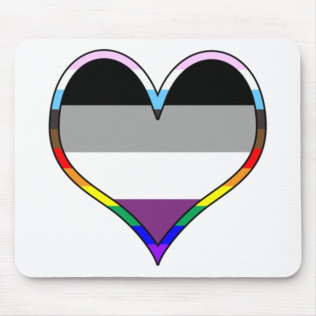 Ace Pride Heart Mouse Mat (Front)