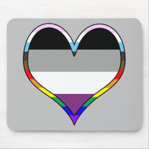 Ace Pride Heart Mouse Pad
