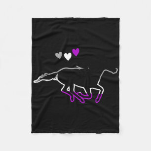 Ace Pride Horseback Horse Riding Auality Aual Flag Fleece Blanket