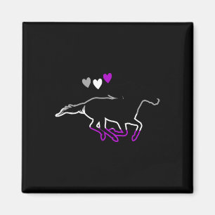 Ace Pride Horseback Horse Riding Auality Aual Flag Magnet