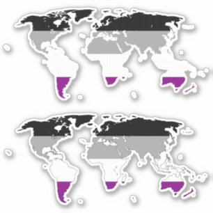 Ace Pride - Map of The World Sticker
