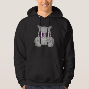 Ace Pride Month Asexual Sunglasses Cat  Lgbt Asexu Hoodie