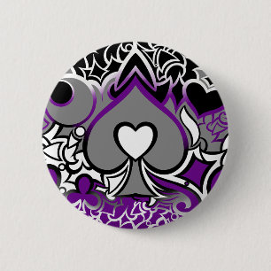 Ace Pride Squiggle 6 Cm Round Badge