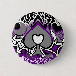 Ace Pride Squiggle 6 Cm Round Badge