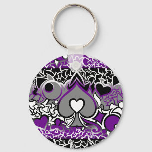 Ace Pride Squiggle Key Ring