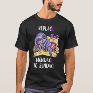 Ace Replace My Monday To Sunday Gothic Sloth Asexu T-Shirt