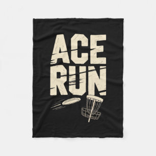 Ace Run Disc Golf Frisbee Sket Chains Retro  Fleece Blanket
