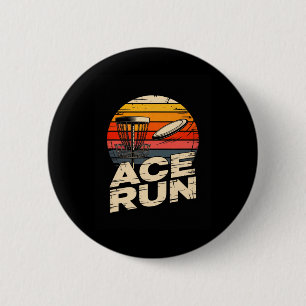 Ace Run Retro Disc Golf Sket Ace Run Sunset  6 Cm Round Badge