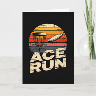 Ace Run Retro Disc Golf Sket Ace Run Sunset Card