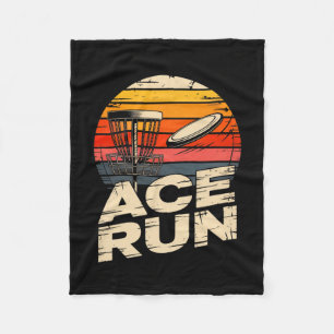 Ace Run Retro Disc Golf Sket Ace Run Sunset Fleece Blanket