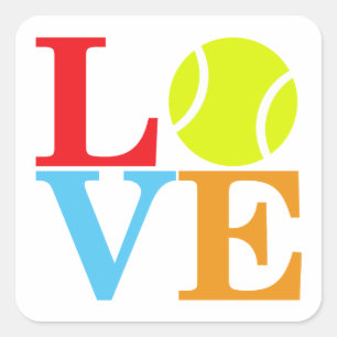 Ace Tennis LOVE Square Sticker
