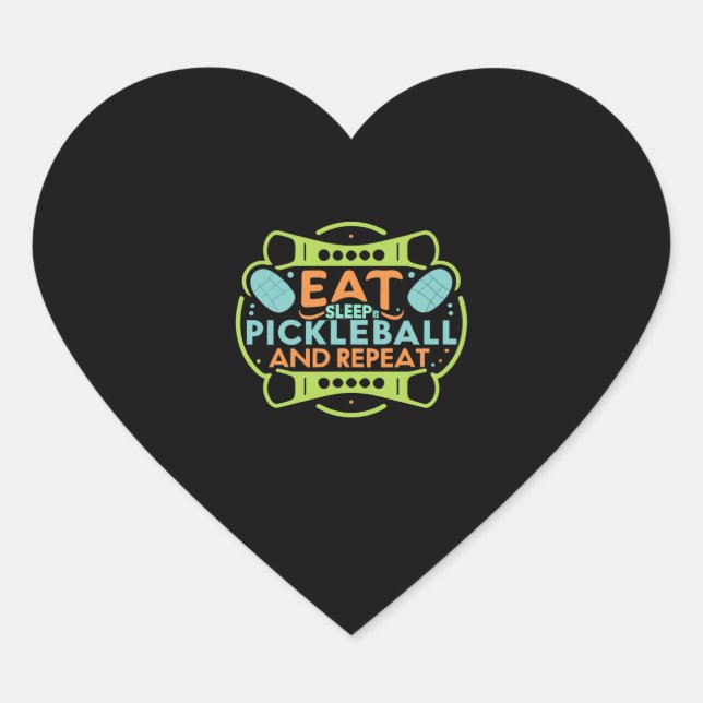 Ace the Court with Pickleball   Heart Sticker (Front)