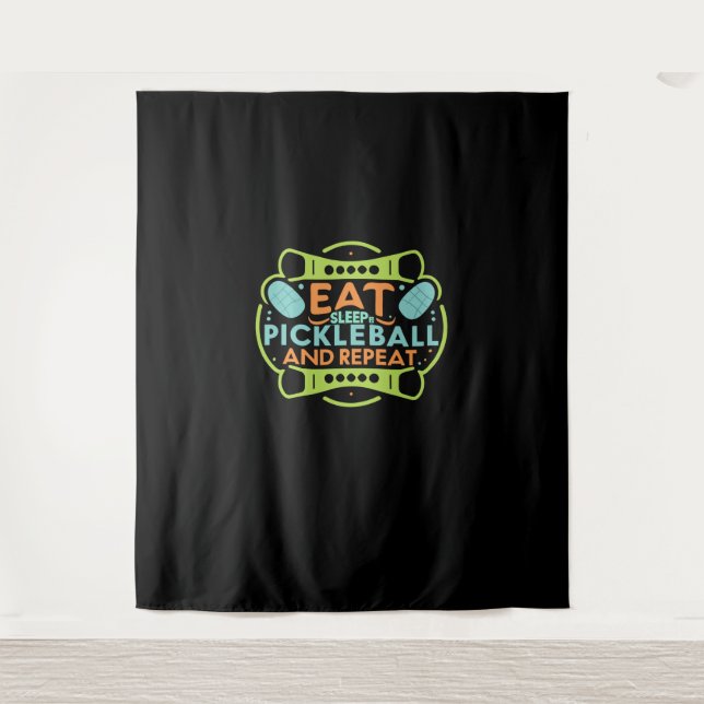 Ace the Court with Pickleball   Tapestry (Front)