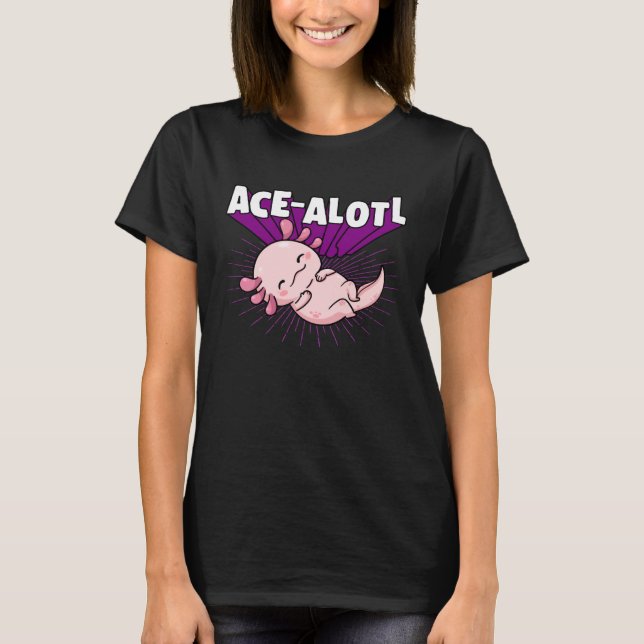 Acealotl Ace Alotl Asexual Pride Axolotl T-Shirt (Front)