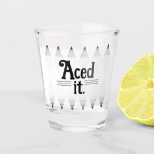 ACED IT bachelorette argyle diamond Shot Glass