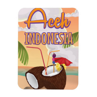 Aceh Indonesia vintage travel poster Magnet