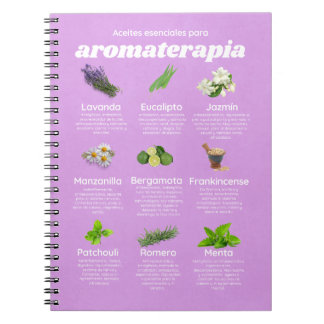 Aceites esenciales aromaterapia español lavanda notebook