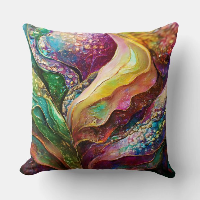 Acent Gold and Amazing  Color Textures Cushion (Front)