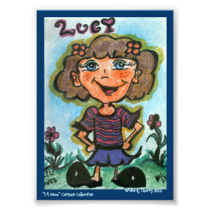 ACEO "LUCY" Cartoon by Artist, Ariana R. Cherry Photo Print