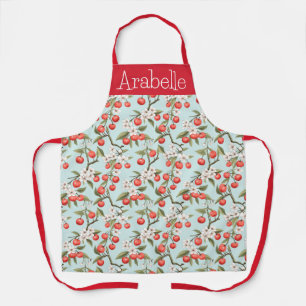 Acerola Red Berries with White Flowers Apron