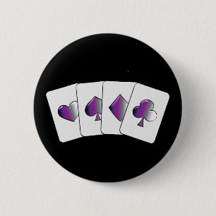 Aces 6 Cm Round Badge