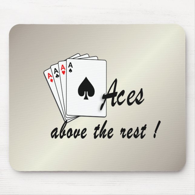 Aces Above the Rest Gold Mouse Mat (Front)
