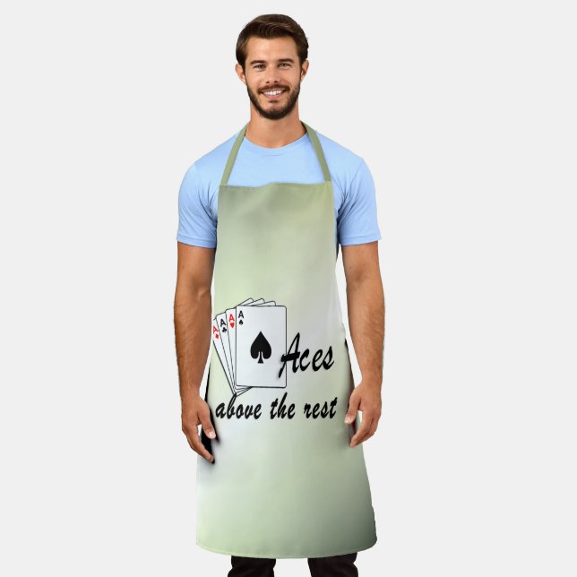 Aces Above the Rest Green Apron (Worn)