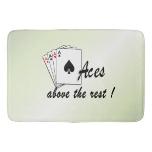 Aces Above the Rest Green Bath Mat