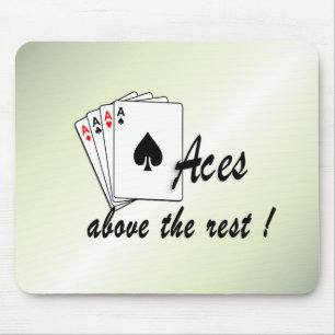 Aces Above the Rest Green Mouse Mat