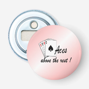 Aces Above the Rest Red Bottle Opener