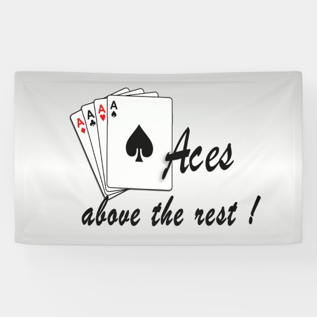 Aces Above the Rest Silver Banner (Horizontal)