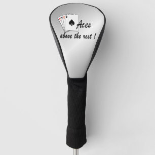 Aces Above the Rest Silver Golf Head Cover