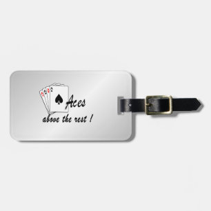 Aces Above the Rest Silver Luggage Tag