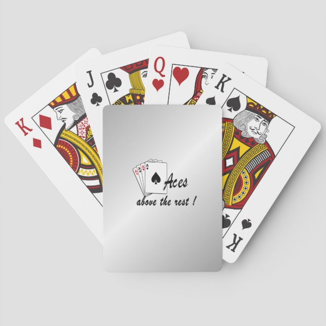 Aces Above the Rest Silver Playing Cards (Back)
