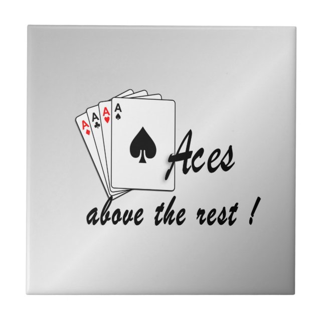 Aces Above the Rest Silver Tile (Front)