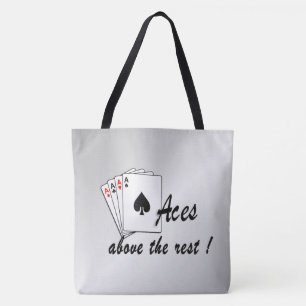 Aces Above the Rest Silver Tote Bag