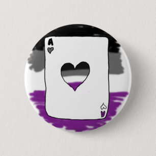 "Aces" Asexual Pride Button
