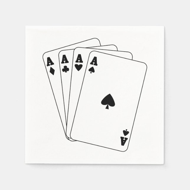 Aces Cards Napkin (Front)